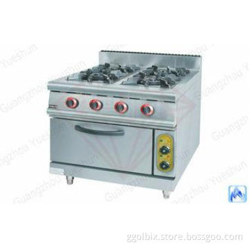 Commercial Gas Range With 4 Burner / Electric Oven , Wester